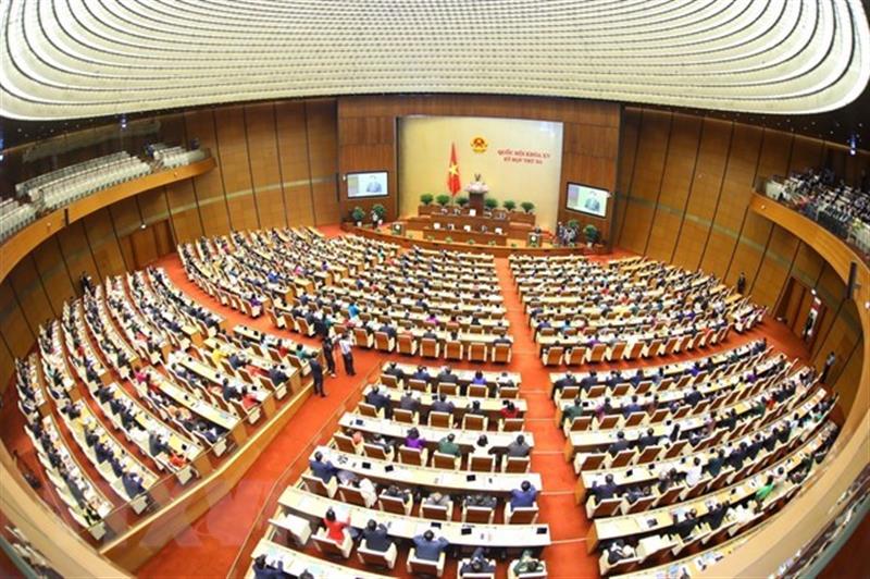 Toàn cảnh phiên khai mạc Kỳ họp thứ ba, Quốc hội khóa XV. (Ảnh: TTXVN)