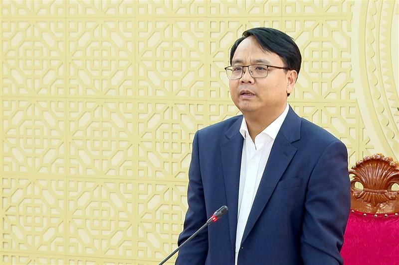 Phó Bí thư Thường trực Tỉnh ủy Lâm Đồng Đặng Hồng Sỹ yêu cầu tiếp tục đổi mới nội dung, đa dạng hóa phương thức thông tin đối ngoại. Ảnh Báo Lâm Đồng điện tử.