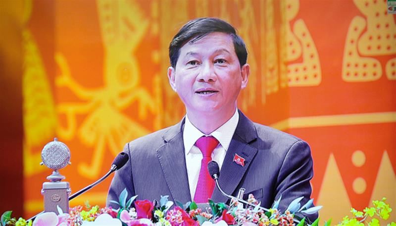 Bí thư Tỉnh ủy Lâm Đồng Trần Đức Quận tham luận tại Đại hội