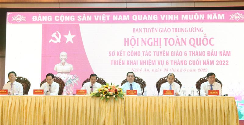 Ban Tuyên giáo Trung ương tổ chức Hội nghị toàn quốc sơ kết công tác tuyên giáo 6 tháng đầu năm, triển khai nhiệm vụ 6 tháng cuối năm 2022.