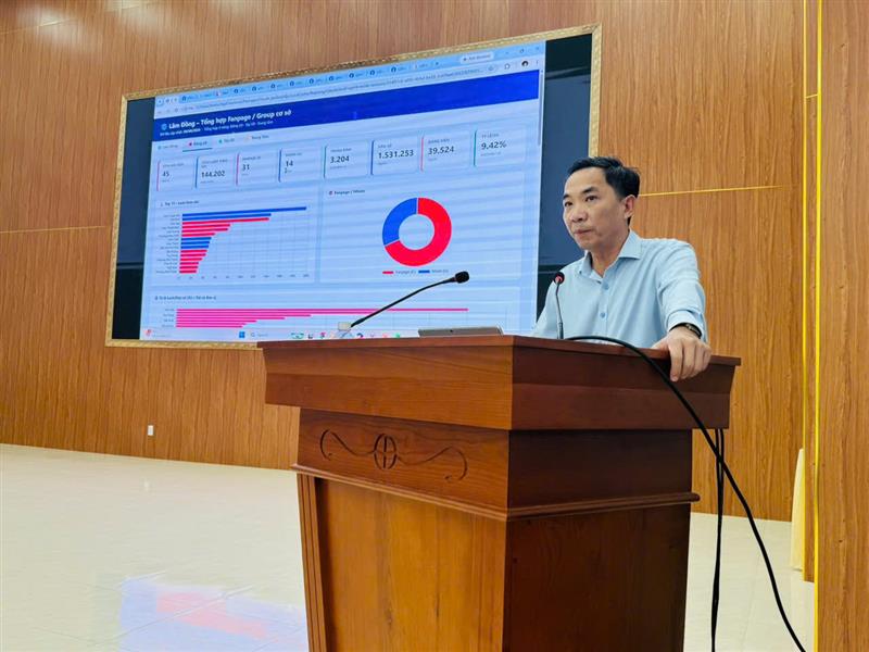Đ/c Hoàng Mạnh Thắng, Phó Trưởng Ban Tuyên giáo và Dân vận Tỉnh ủy thông tin chuyên đề.