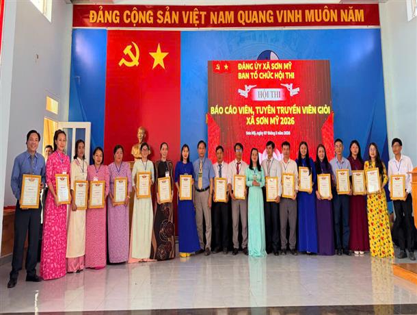 Phát huy vai trò đội ngũ báo cáo viên, tuyên truyền viên cơ sở từ Hội thi Báo cáo viên, Tuyên truyền viên giỏi xã Sơn Mỹ năm 2026