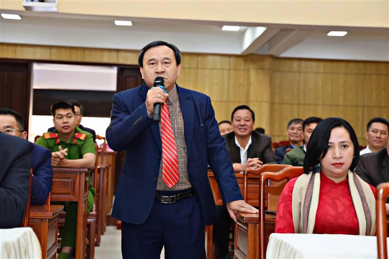 Đại diện Uỷ ban Kiểm tra Tỉnh uỷ phát biểu