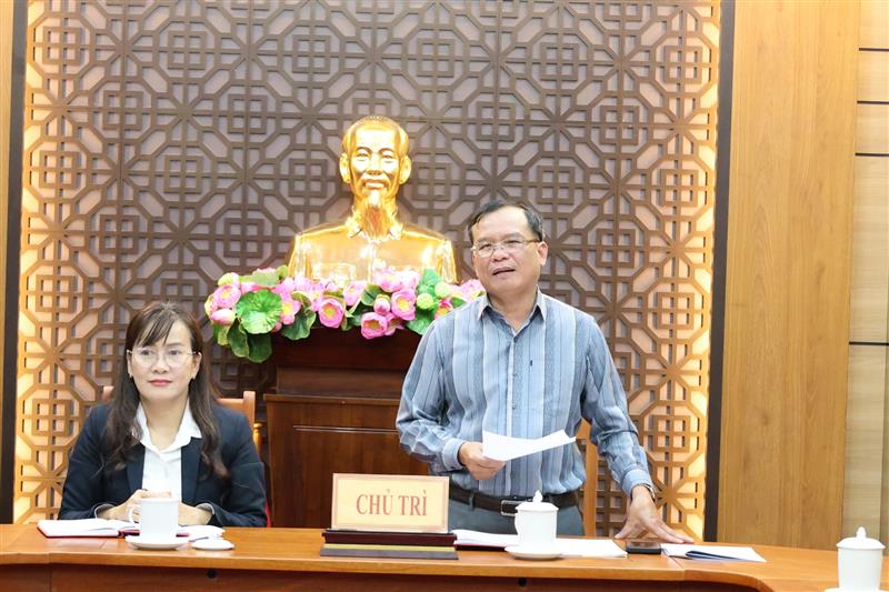 Đồng chí Lê Minh Quang - Phó Trưởng Ban Tuyên giáo và Dân vận Tỉnh ủy kết luận hội nghị