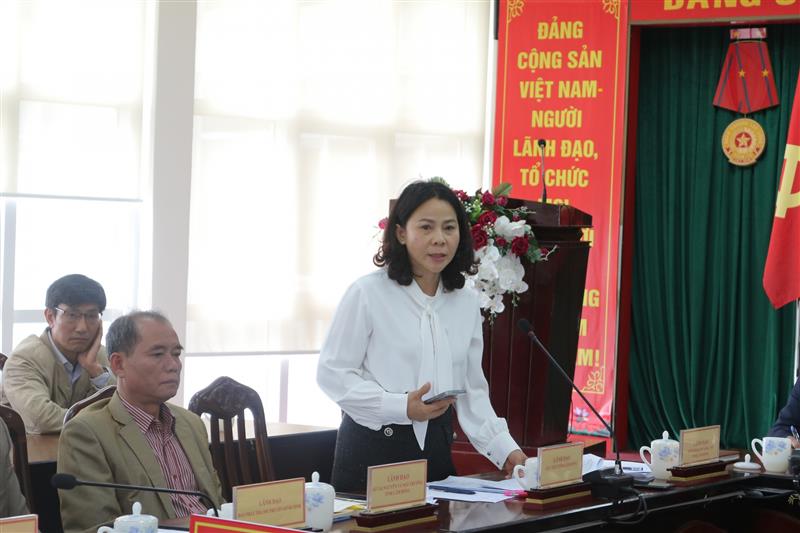 Đại diện Cục thuế tỉnh thông tin về việc thu thuế, chính sách ưu đãi đối với một số dự án trên địa bàn.