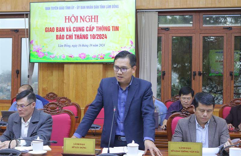 Đại diện lãnh đạo Sở Xây dựng trả lời về việc giá cát tại Lâm Đồng cao hơn so với các tỉnh lân cận