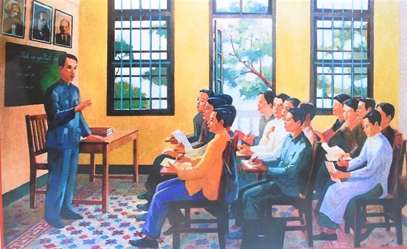 Nguyễn Ái Quốc đào tạo cán bộ ở Quảng Châu, Trung Quốc (Tranh tư liệu)