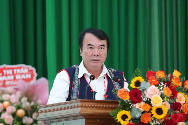 Đồng chí Phạm S - Phó Chủ tịch UBND tỉnh Lâm Đồng phát biểu tại Ngày hội.