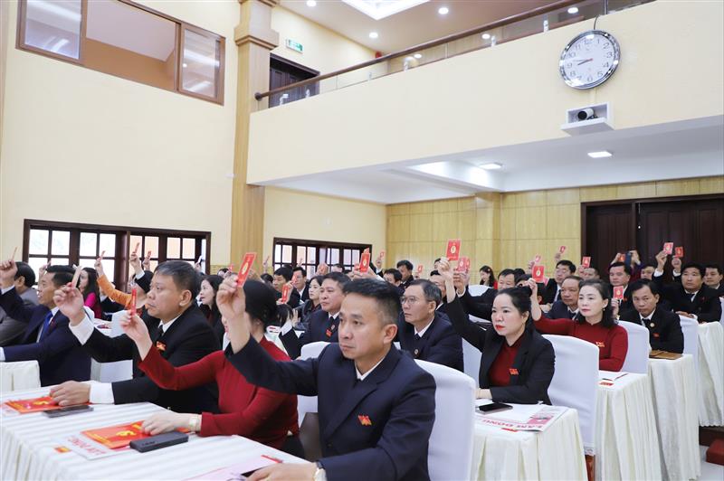 Các đại biểu biểu quyết thống nhất với Báo cáo thẩm tra tư cách đại biểu