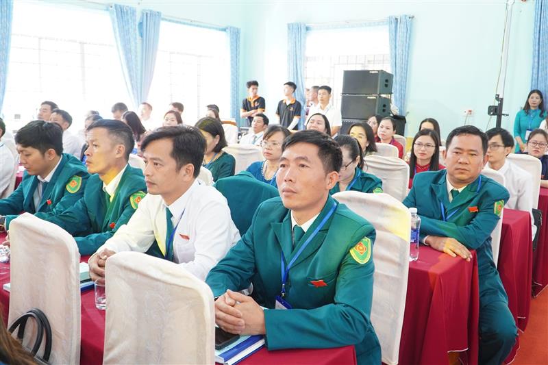 Đại biểu thuộc khối Dân quân tham dự Đại hội
