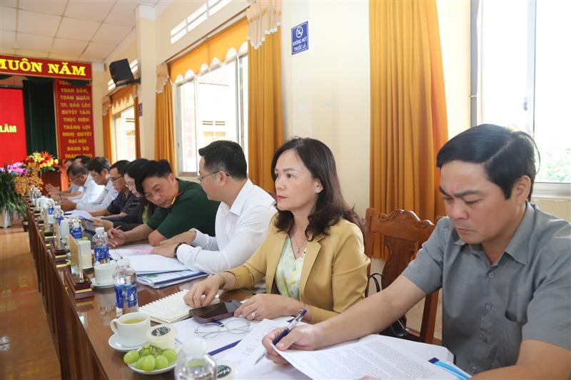 Các đại biểu dự buổi làm việc