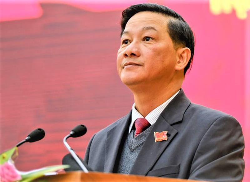 Bí thư Tỉnh ủy - Chủ tịch HĐND tỉnh Trần Đức Quận phát biểu khai mạc Kỳ họp thứ 17 HĐND tỉnh Lâm Đồng khoá IX