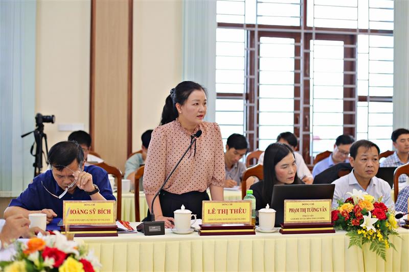 Đại diện Sở Lao động - Thương binh và Xã hội phát biểu.