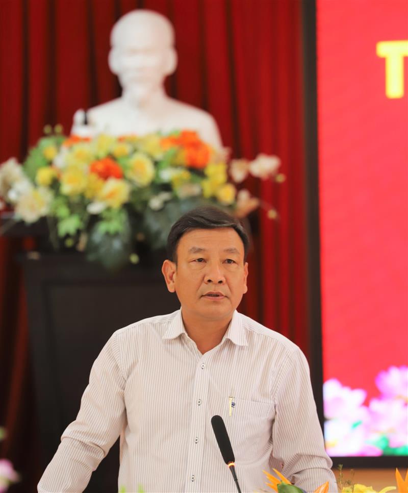 Đồng chí Bùi Thắng - Phó Bí thư Tỉnh ủy Lâm Đồng phát biểu tại buổi làm việc