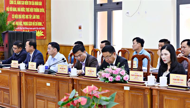 Các đại biểu tham dự buổi làm việc