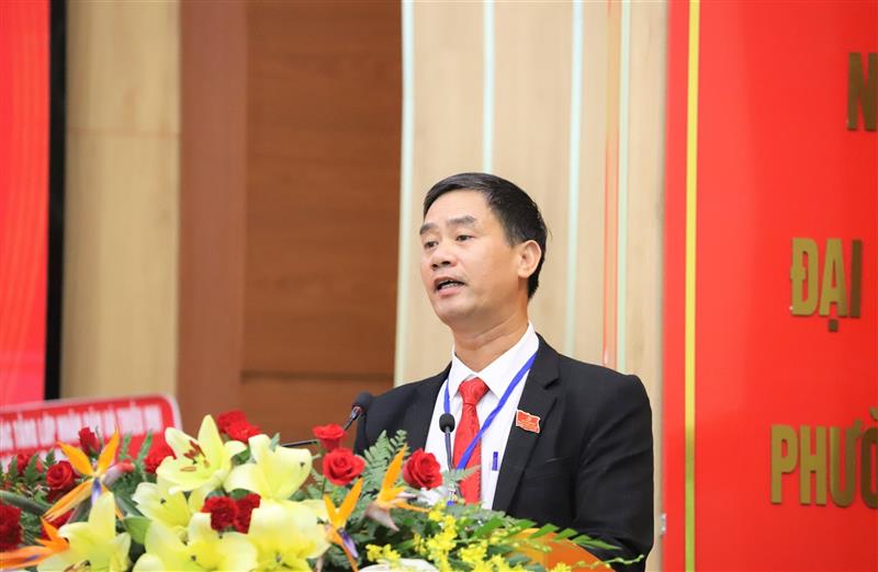 Đại biểu tham luận tại Đại hội