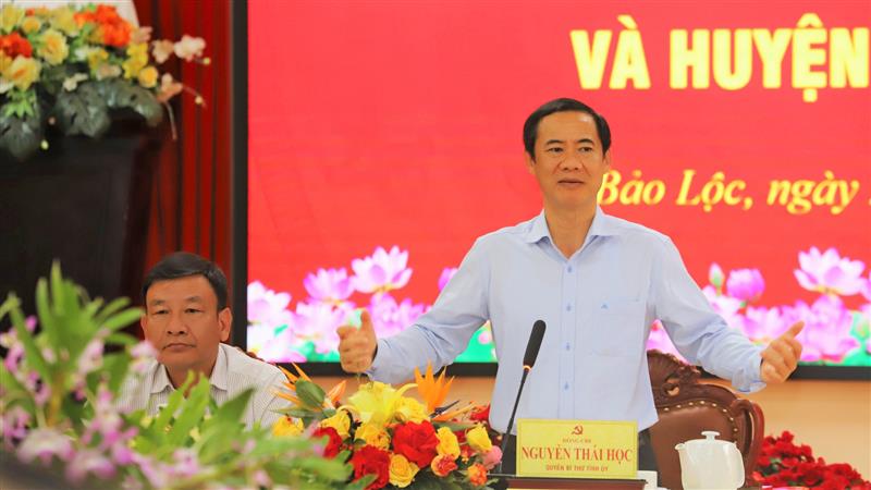 Quyền Bí thư Tỉnh ủy Lâm Đồng Nguyễn Thái Học nhấn mạnh sắp xếp bộ máy hành chính cấp xã phải hướng tới giá trị lịch sử của tương lai gắn với sự phát triển bền vững, lâu dài của địa phương và đất nước