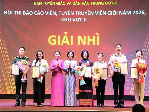 Thí sinh Lâm Đồng đạt 1 giải nhì, 1 giải khuyến khích Hội thi Báo cáo viên, tuyên truyền viên giỏi khu vực II