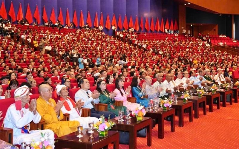 Đại biểu tham dự Đại hội đại biểu toàn quốc Mặt trận Tổ quốc Việt Nam lần thứ X, nhiệm kỳ 2024-2029.