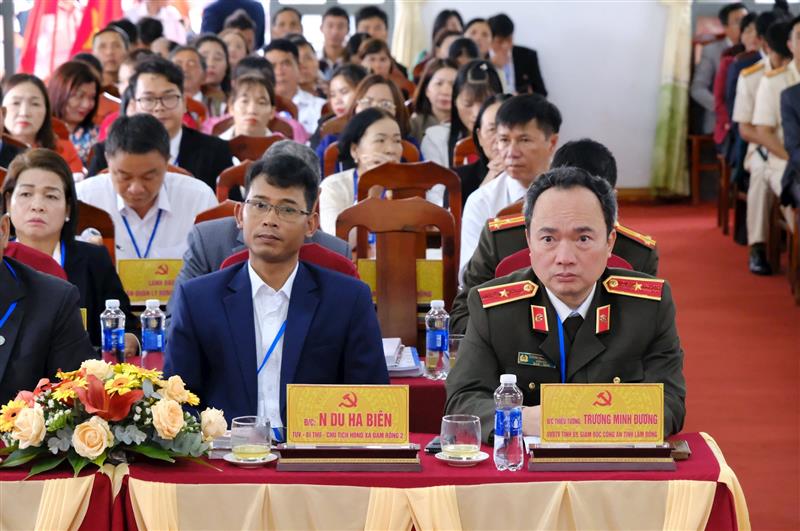 Thiếu tướng Trương Minh Đương, UVBTV Tỉnh ủy, Giám đốc Công an tỉnh về dự và chỉ đạo đại hội