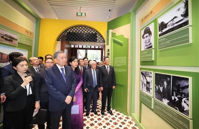 Tổng Bí thư, Chủ tịch nước Tô Lâm thăm Khu di tích lịch sử Cách mạng Việt Nam tại Quảng Châu, Trung Quốc, tháng 8/2024. (Ảnh: TTXVN)