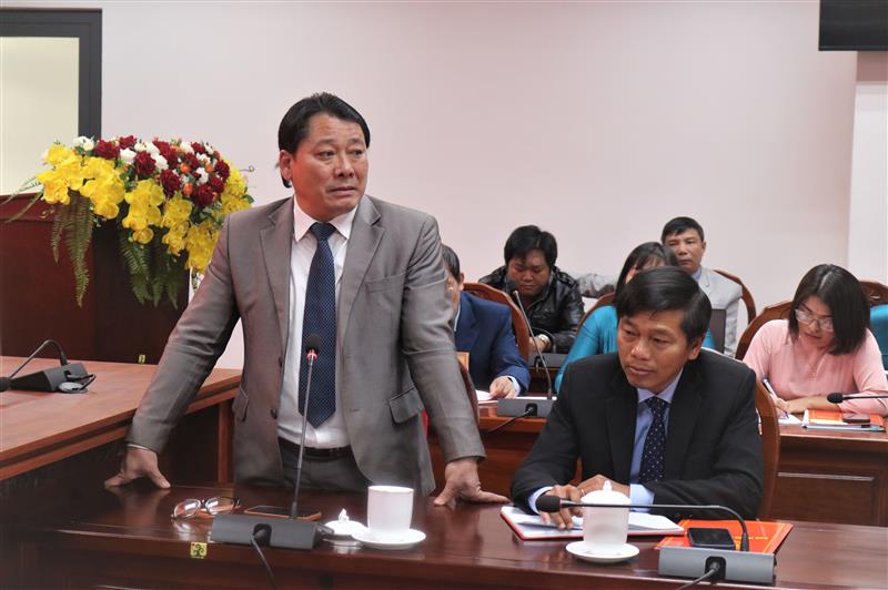 Đ/c Lê Ngọc Quang - Phó Trưởng ban phát biểu ý kiến