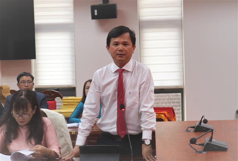 Đ/c Châu Ngọc Lương - Tỉnh ủy viên, Phó Trưởng ban Thường trực phát biểu ý kiến