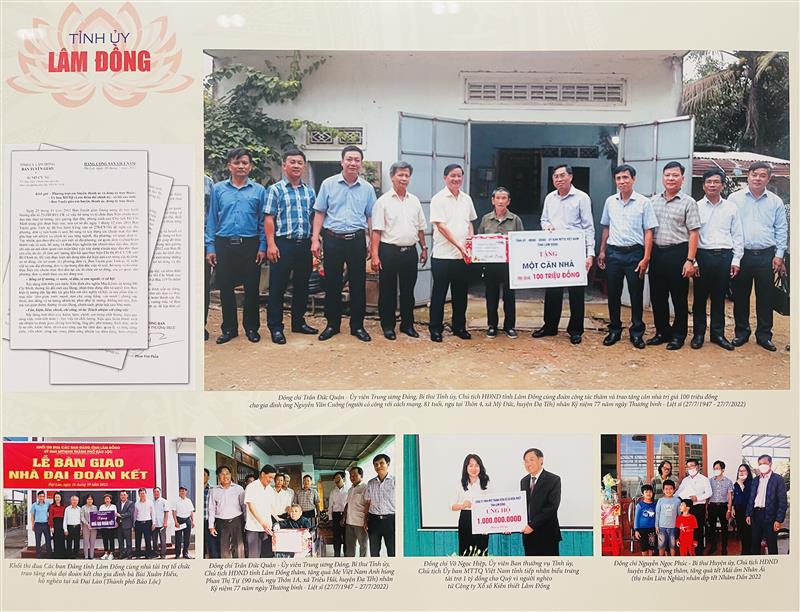 Một số hình ảnh về công tác an sinh xã hội của Lâm Đồng được triển lãm trong khuôn khổ Hội thảo.