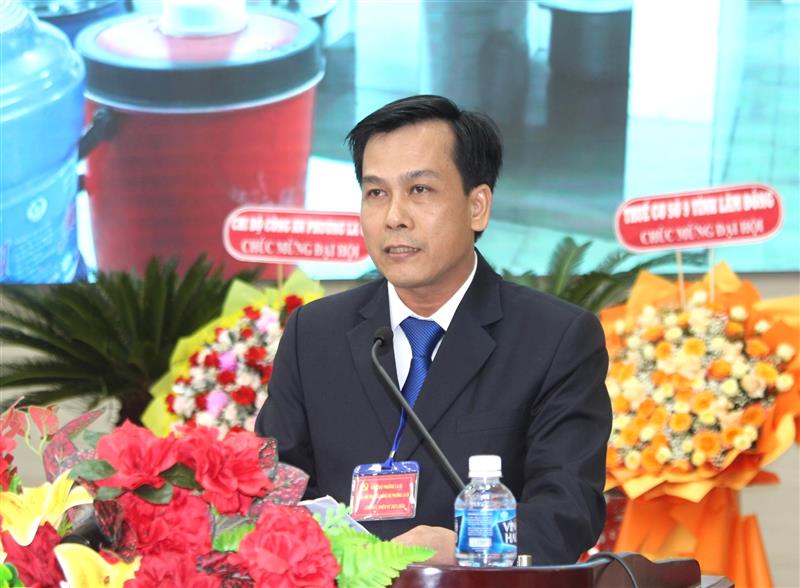 Ông Võ Minh Vương, Phó Bí thư Đảng ủy phường La Gi phát biểu