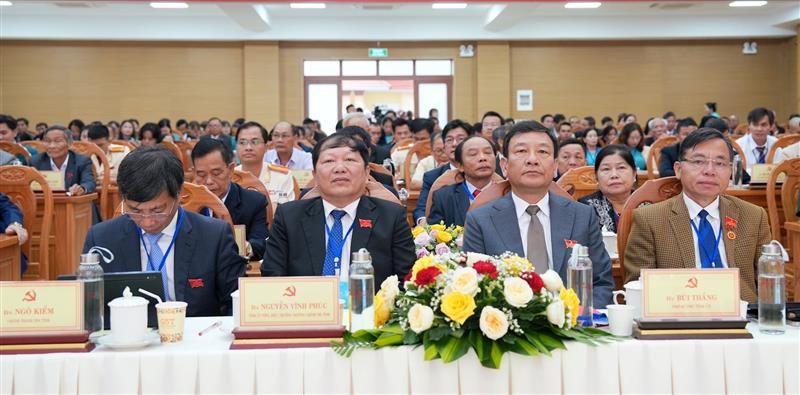 Các đồng chí lãnh đạo tỉnh dự Đại hội
