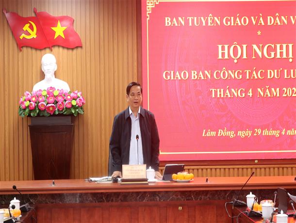 Hội nghị giao ban công tác dư luận xã hội tháng 4/2026
