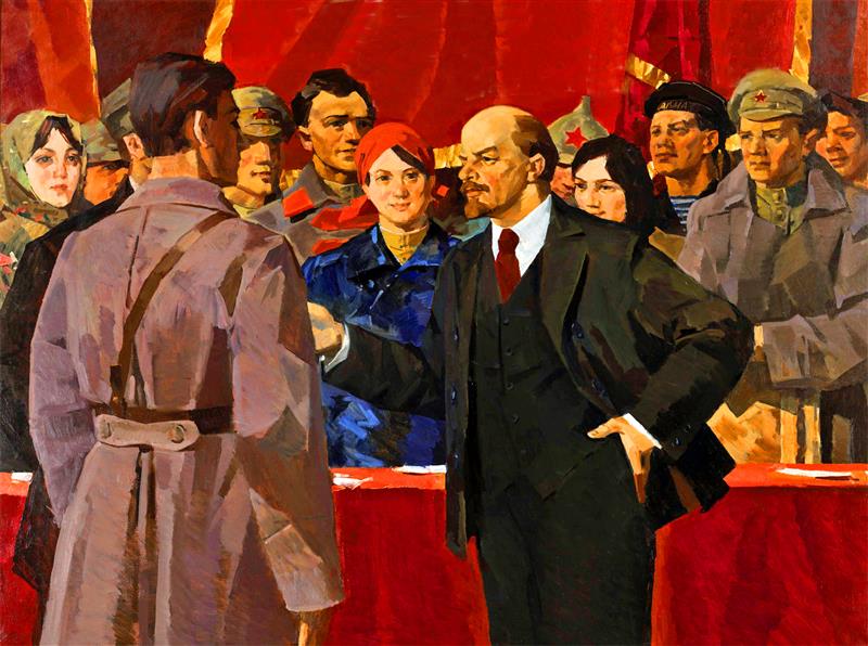 V.I. Lê-nin vận dụng sáng tạo chủ nghĩa Mác vào xây dựng chủ nghĩa xã hội hiện thực trong điều kiện cụ thể của nước Nga _Nguồn: Tư liệu