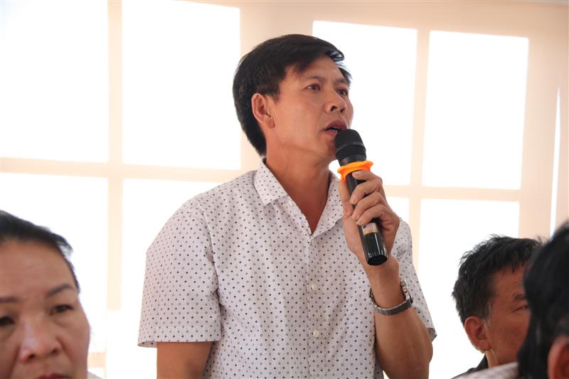 Đại diện Chi bộ cơ sở các doanh nghiệp ý kiến tại buổi làm việc.