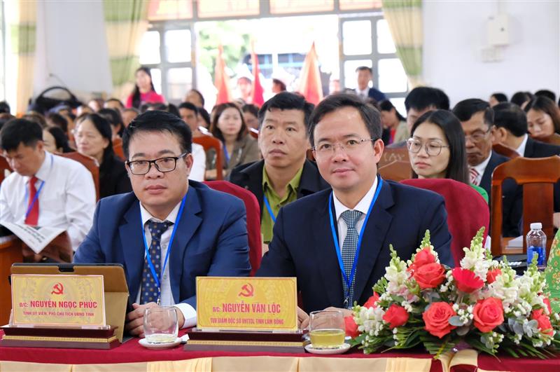 Các đồng chí lãnh đạo về tham dự đại hội