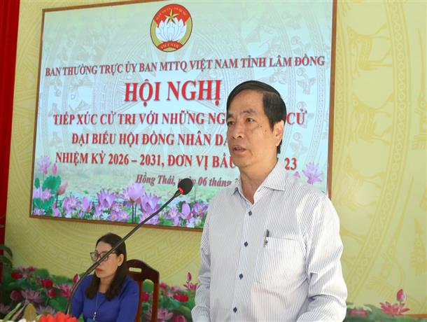 Cử tri xã Hồng Thái gửi gắm nhiều kỳ vọng đến ứng cử viên HĐND tỉnh Lâm Đồng