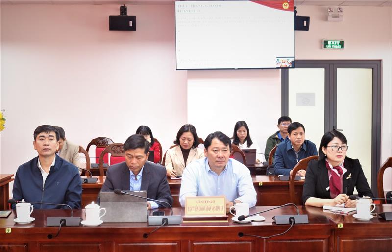 Lãnh đạo Ban Tuyên giáo và Dân vận Tỉnh ủy tham dự Hội nghị tại điểm cầu tỉnh Lâm Đồng