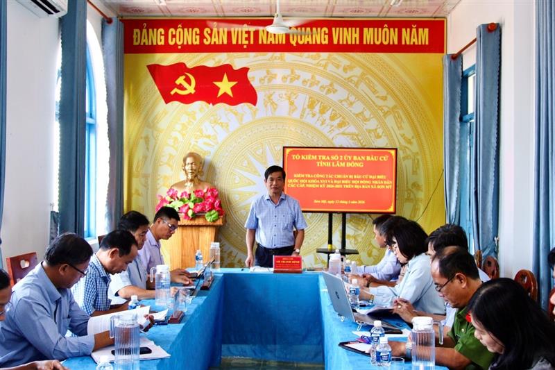 Đồng chí Võ Thanh Bình kết luận tại buổi làm việc với xã Sơn Mỹ