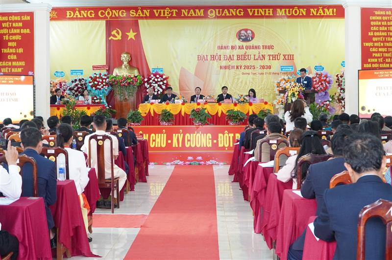 Nhiệm kỳ 2020 - 2025, Đảng bộ xã Quảng Trực lãnh đạo, chỉ đạo thực hiện cơ bản đạt và vượt 10/11 chỉ tiêu