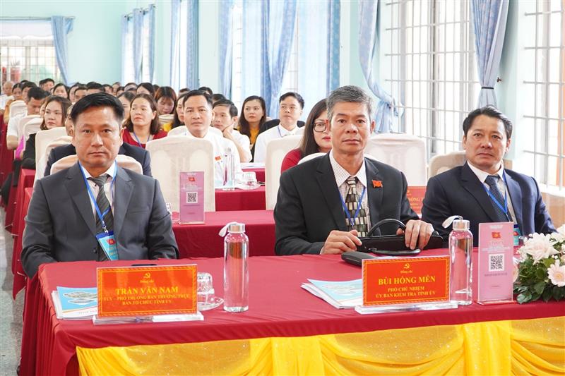 Đại diện lãnh đạo các ban Đảng của Tỉnh ủy tham dự Đại hội