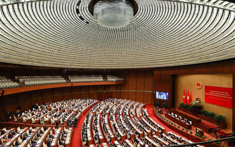 Hội nghị Văn hóa toàn quốc 2021 được tổ chức tại phòng họp Diên Hồng của tòa nhà Quốc hội - Ảnh: NGUYỄN KHÁNH.