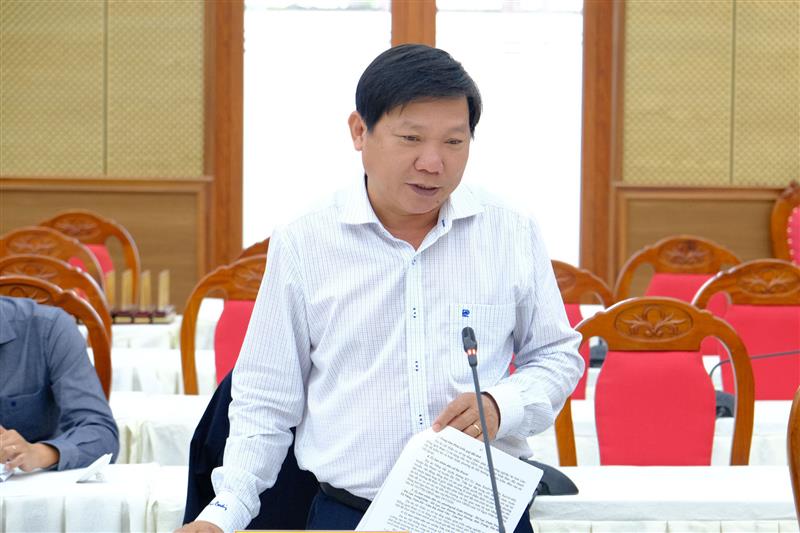 Ông Huỳnh Duy Khôi, Phó Giám đốc Sở Nông nghiệp và Môi trường tỉnh Lâm Đồng phát biểu tại buổi làm việc