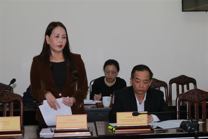 Đại diện lãnh đạo Sở Văn hóa - Thể thao và Du lịch thông tin về công tác quản lý nhà nước về du lịch, công tác đảm bảo an toàn cho du khách tham quan tại các khu, điểm du lịch trong thời gian tới.
