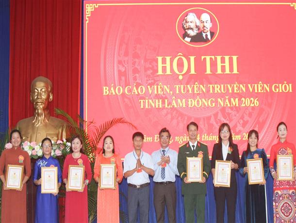 Lâm Đồng: 20 thí sinh tham dự Vòng chung kết Hội thi Báo cáo viên, Tuyên truyền viên giỏi năm 2026
