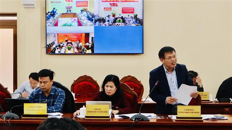 Lãnh đạo Sở Nông nghiệp và Môi trường tỉnh Lâm Đồng tham gia thảo luận