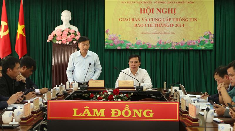 Phó Trưởng Ban Thường trực Ban Tuyên giáo Tỉnh ủy Huỳnh Minh Hải kết luận Hội nghị và định hướng thông tin tuyên truyền tháng 11/2024