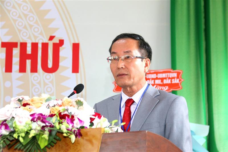 Đồng chí Huỳnh Ngọc Anh, UVBTV Tỉnh ủy, Trưởng Ban Nội chính Tỉnh ủy Lâm Đồng phát biểu chỉ đạo đại hội