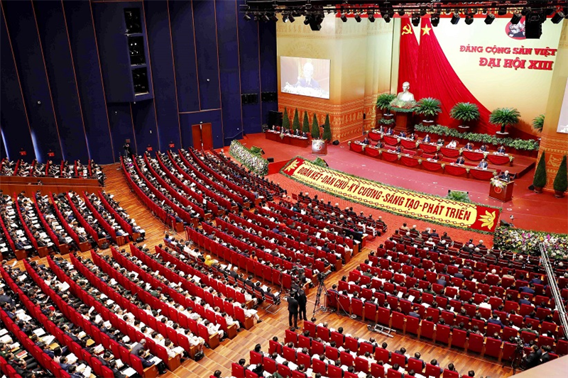 Đại hội XIII của Đảng xác định “Kiên định và vận dụng, phát triển sáng tạo chủ nghĩa Mác-Lênin, tư tưởng Hồ Chí Minh”.png