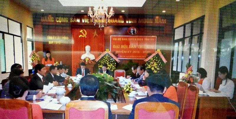 Đại hội lần thứ XIX (nhiệm kỳ 2015 - 2020) của Chi bộ Ban Tuyên giáo Tỉnh ủy