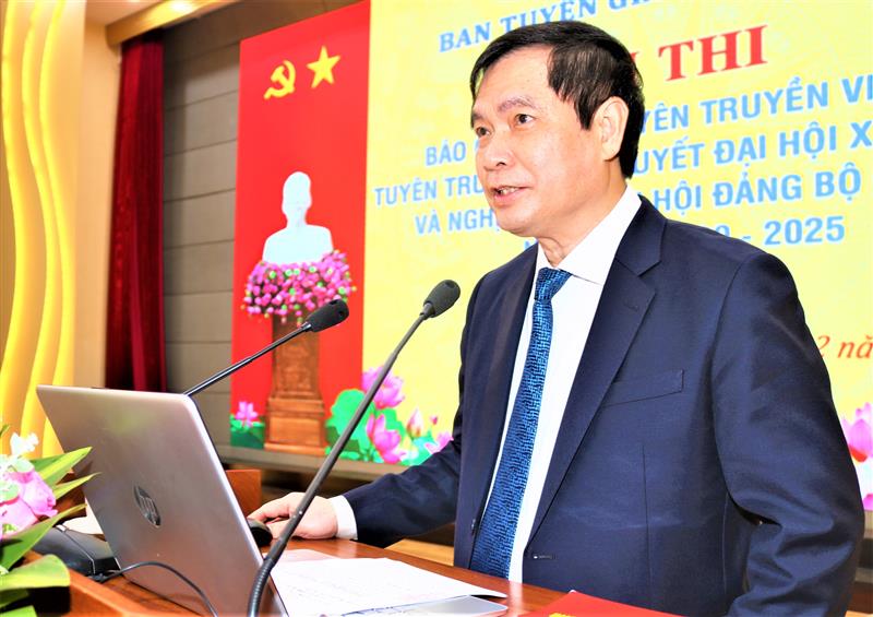 Đồng chí Phan Xuân Thủy, Phó trưởng Ban Tuyên giáo Trung ương, Phó trưởng Ban Chỉ đạo, Trưởng Ban Tổ chức Hội thi.