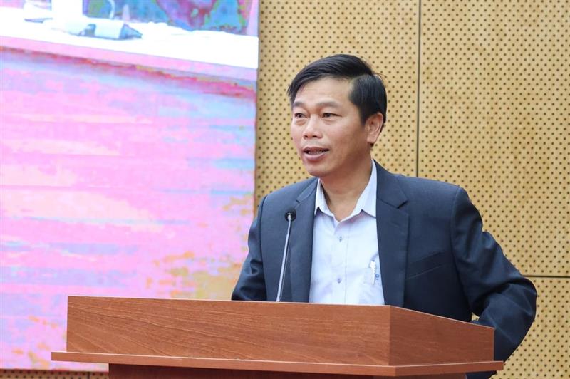 Đồng chí Huỳnh Minh Hải, Phó trưởng Ban Tuyên giáo và Dân vận Tỉnh ủy định hướng thông tin tuyên truyền tháng 12/2025.